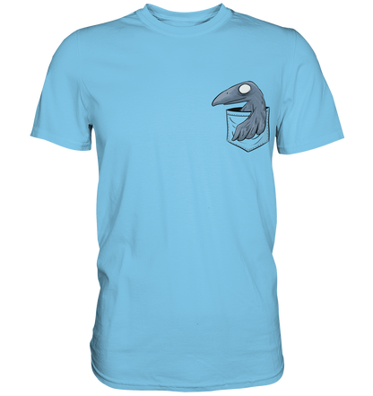 Grufti Rabe Krähe in der Tasche - Premium Shirt