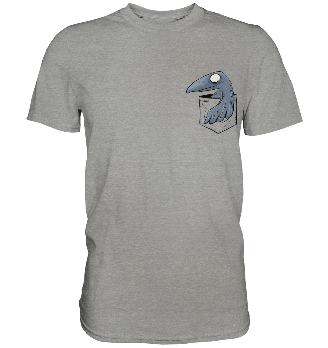 Grufti Rabe Krähe in der Tasche - Premium Shirt