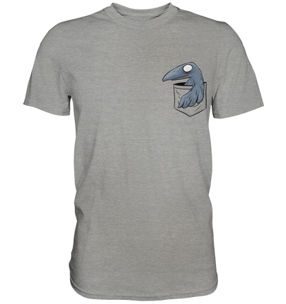 Grufti Rabe Krähe in der Tasche - Premium Shirt
