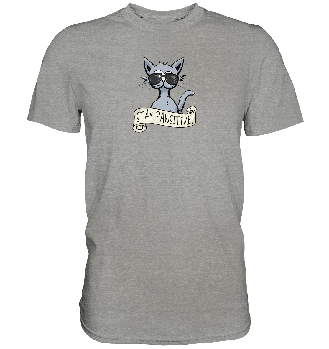 Stay Pawsitive Bleib lässig Hipster Katze - Premium Shirt