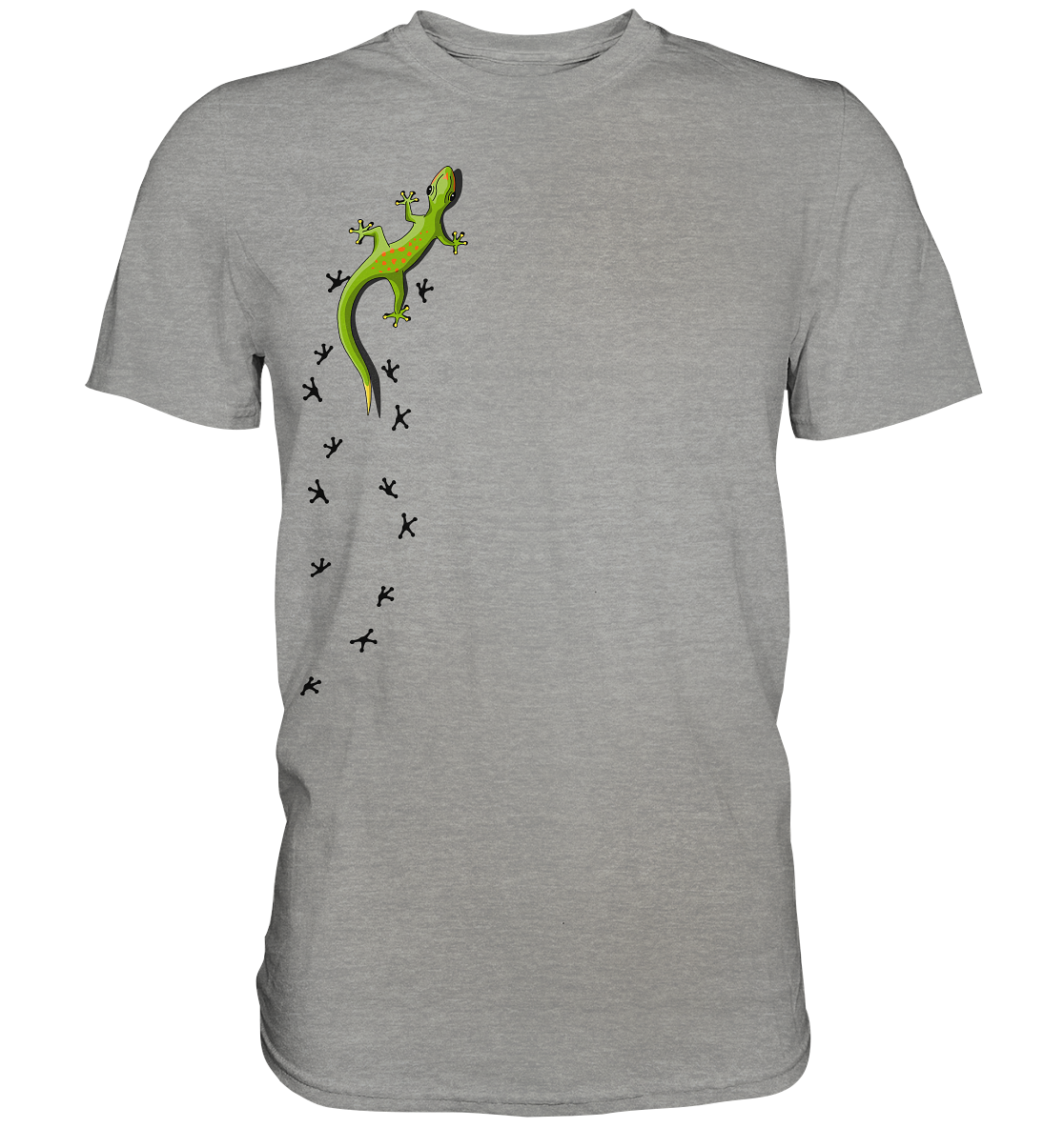 Kletternder Gecko mit Spuren - Premium Shirt