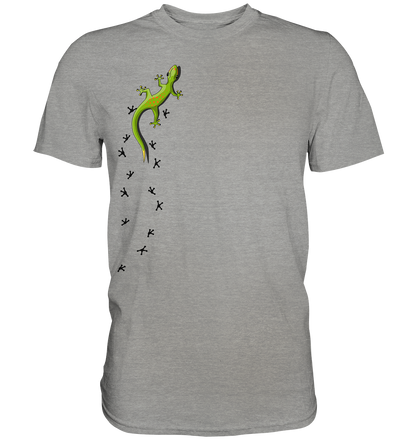 Kletternder Gecko mit Spuren - Premium Shirt
