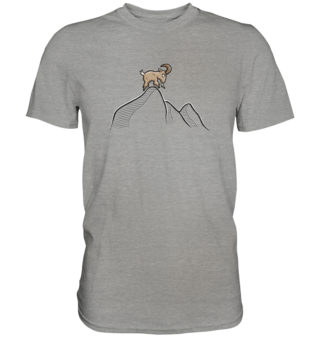 Ziegenbock in den Bergen - Premium Shirt