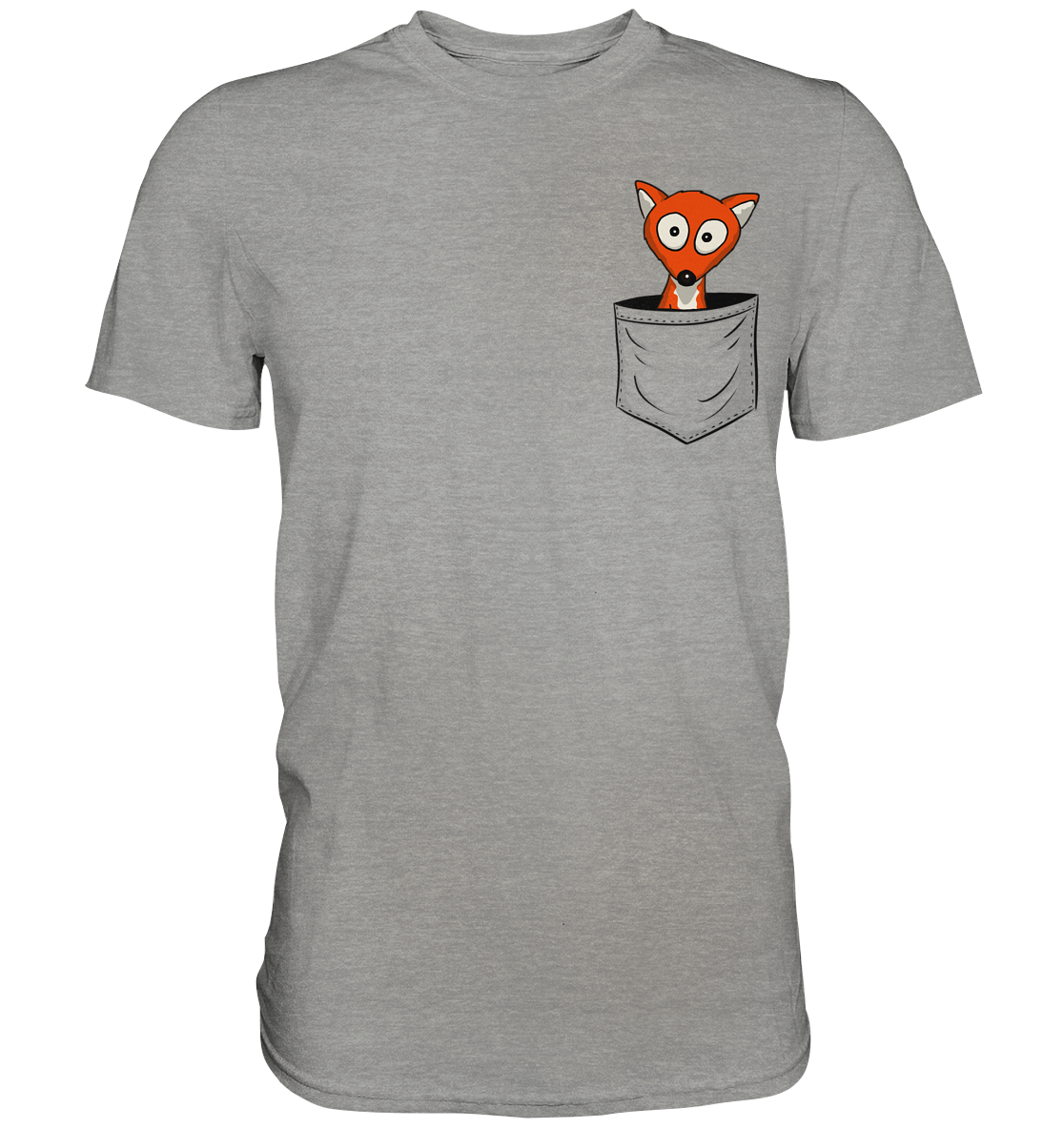 Fuchs in der Brusttasche | Taschen-Fuchs - Premium Shirt