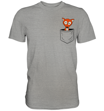 Fuchs in der Brusttasche | Taschen-Fuchs - Premium Shirt