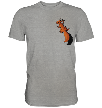 Süßes Eichhörnchen klettert - Premium Shirt