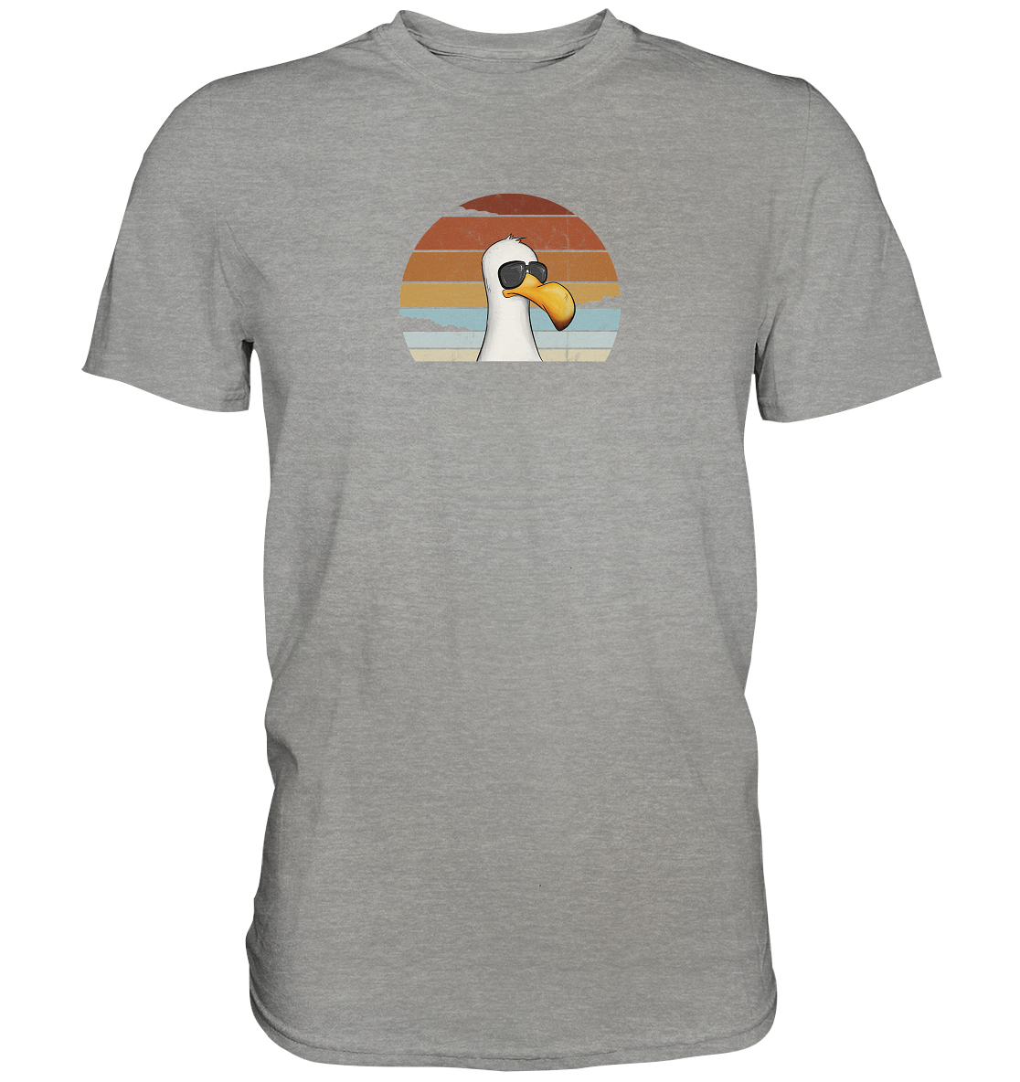 Cool lässige Retro Möwe - Premium Shirt