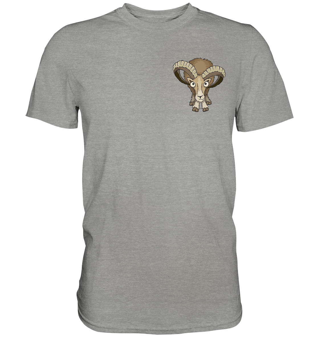 Bockiges Mufflon Widder Schafbock - Premium Shirt