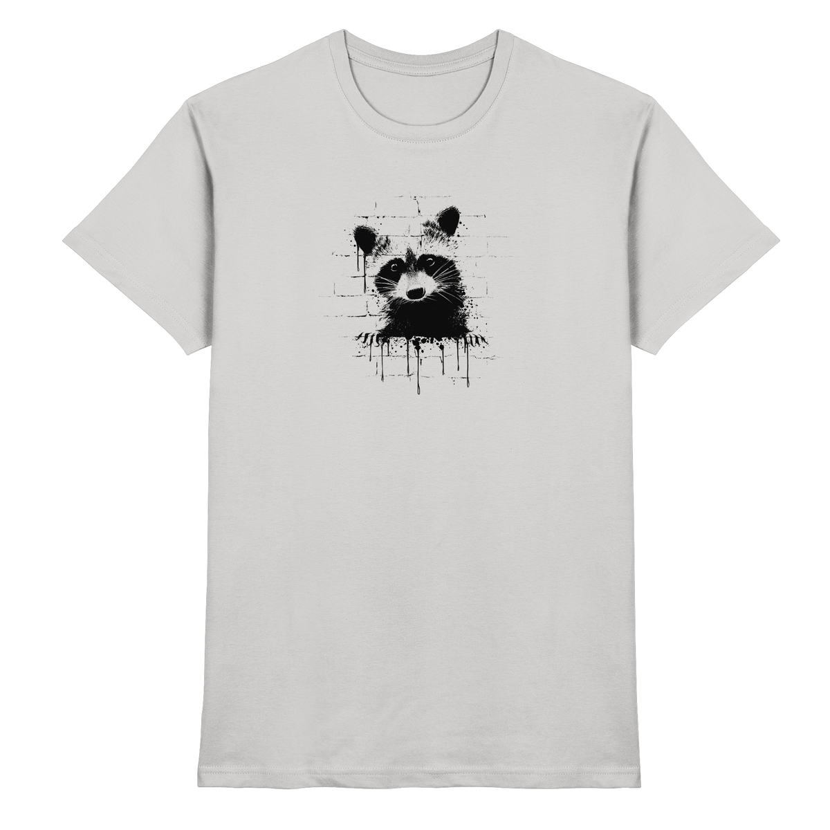 Funky Street Art Waschbär - Premium Shirt