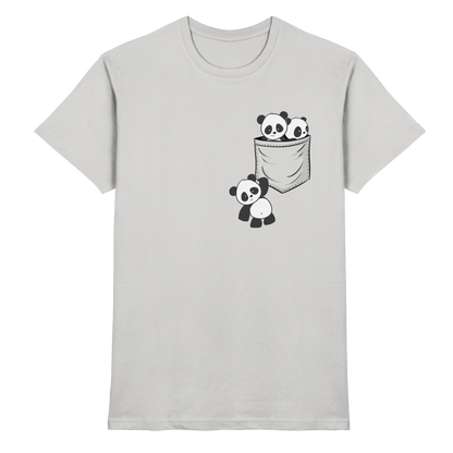 Kawaii Pandas in der Tasche - Premium Shirt