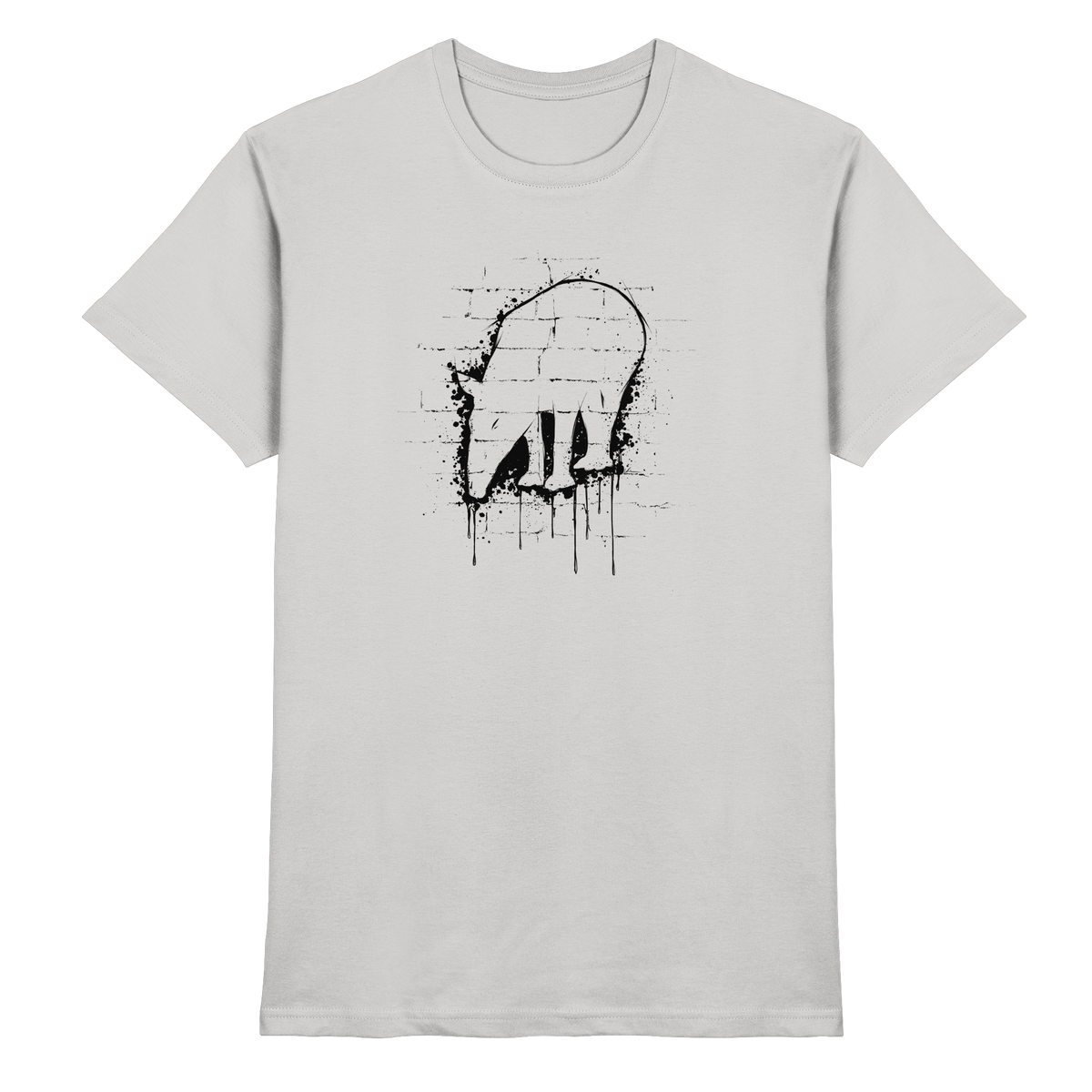 Urban Street Art Tapir Silhouette - Premium Shirt
