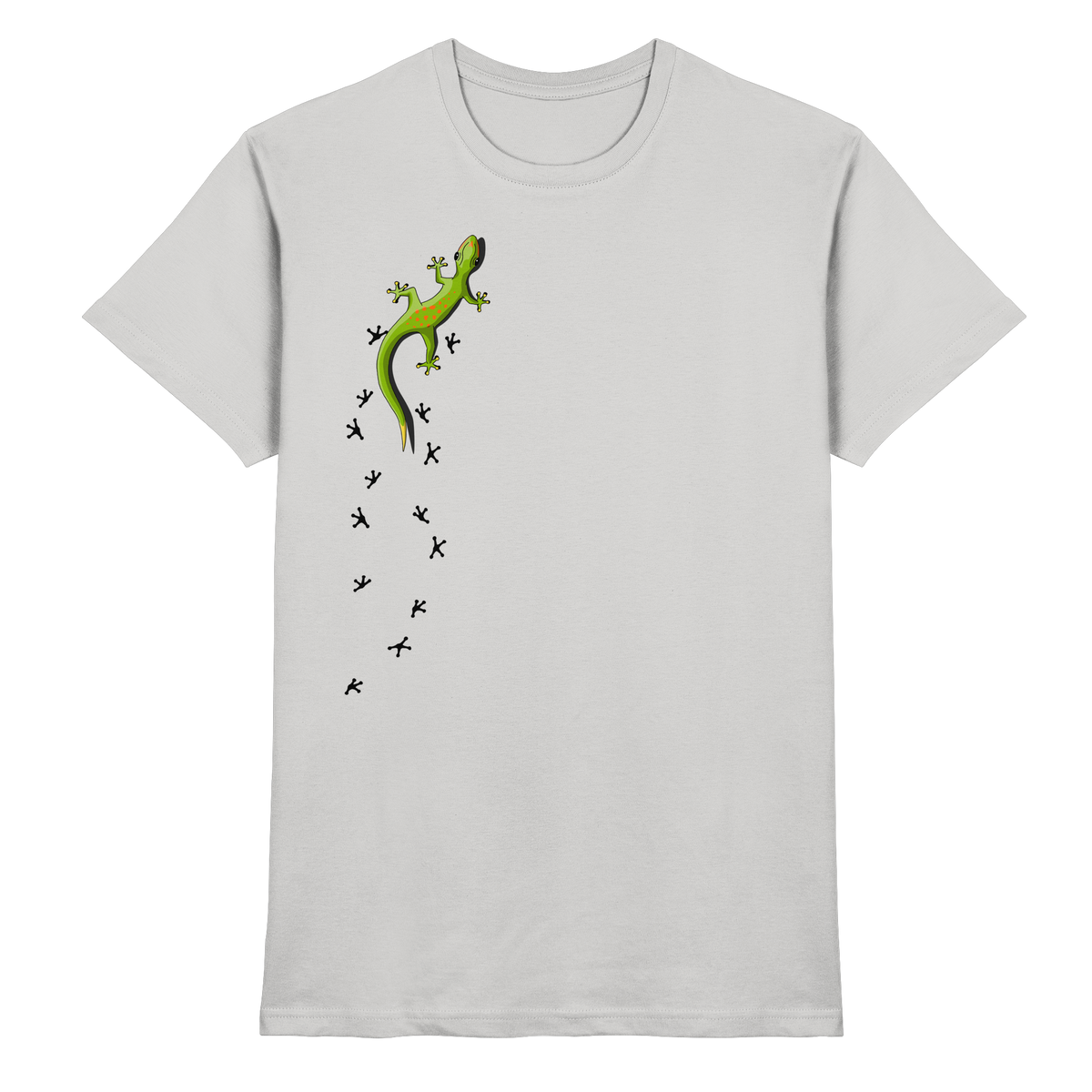 Kletternder Gecko mit Spuren - Premium Shirt