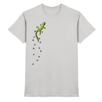 Kletternder Gecko mit Spuren - Premium Shirt