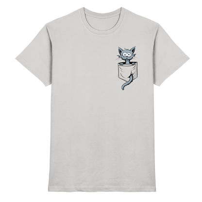 Verrückte Katze in Deiner Brust-Tasche - Premium Shirt