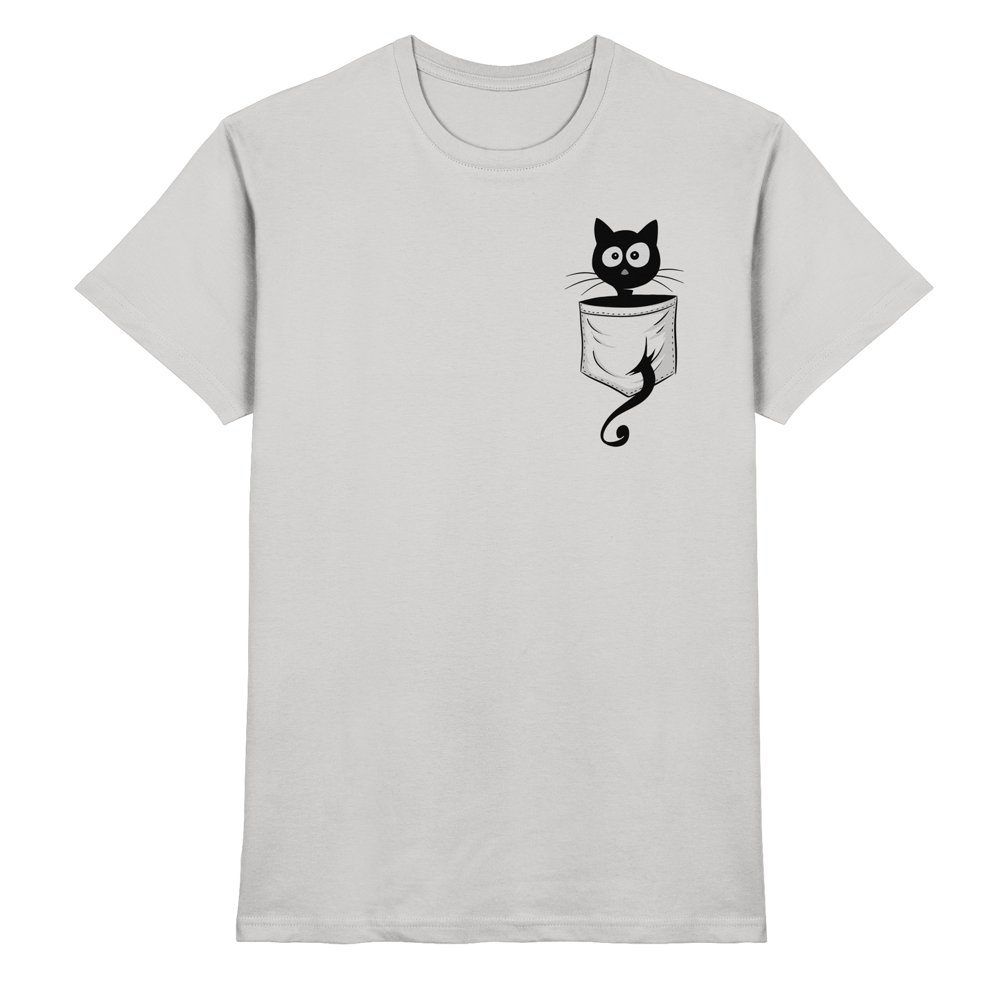 Schwarze Katze in der Tasche - Premium Shirt