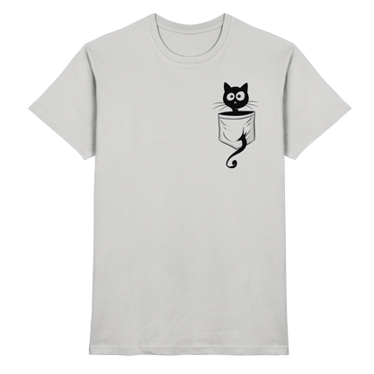 Schwarze Katze in der Tasche - Premium Shirt