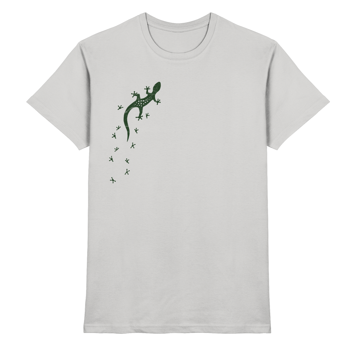 Gecko Eidechse Silhouette dunkel - Premium Shirt