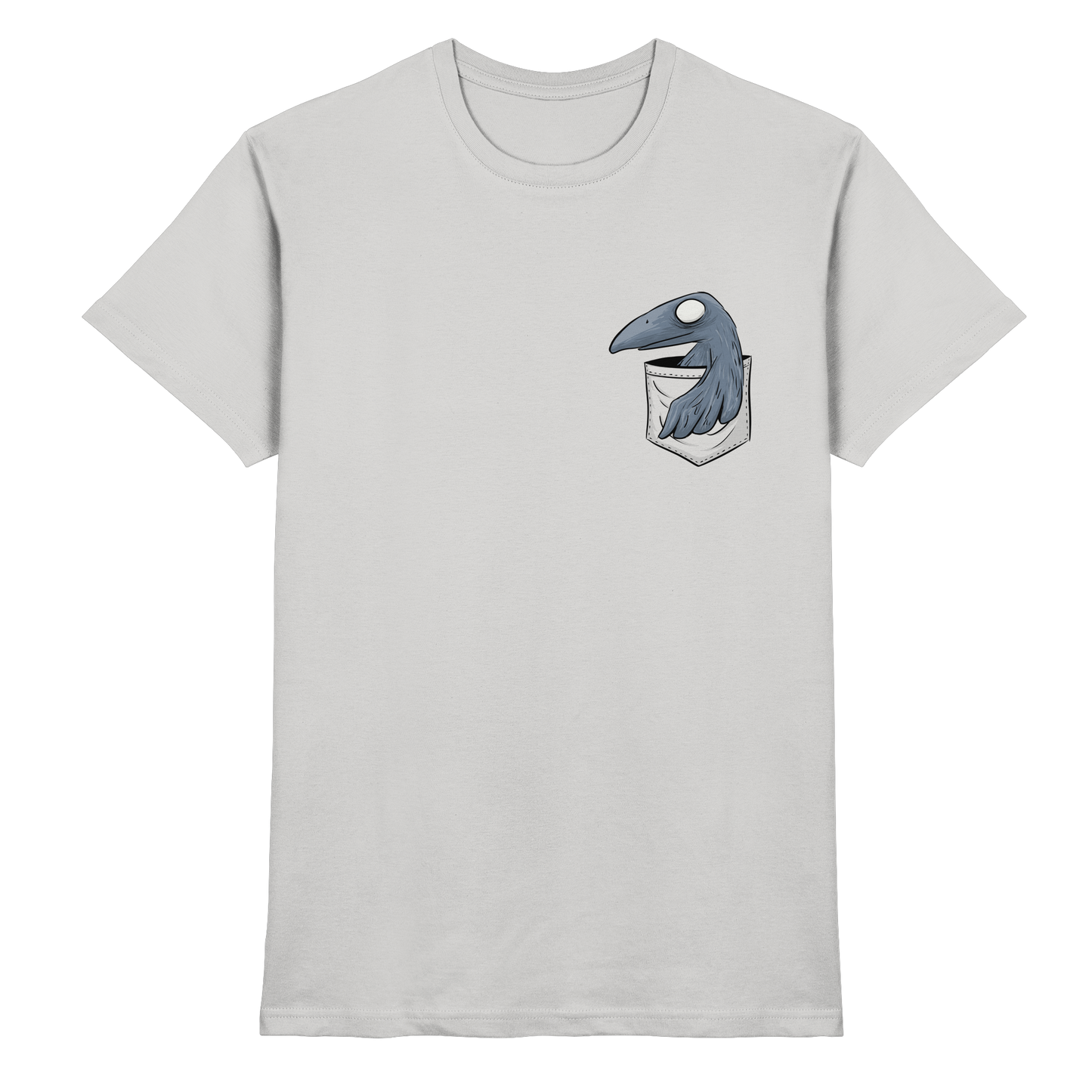 Grufti Rabe Krähe in der Tasche - Premium Shirt