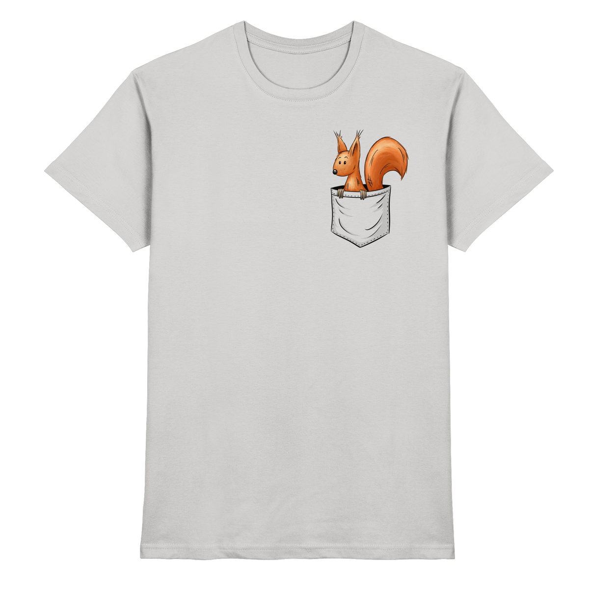 Lässiges Eichhörnchen In Tasche - Premium Shirt
