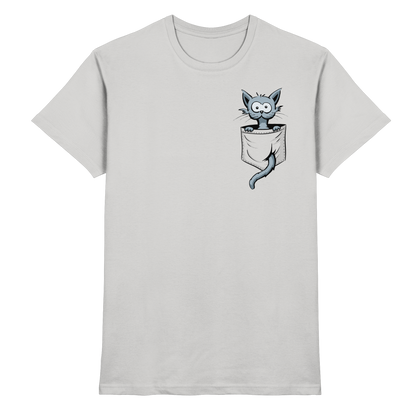 Verrückte Katze in Deiner Brust-Tasche - Premium Shirt