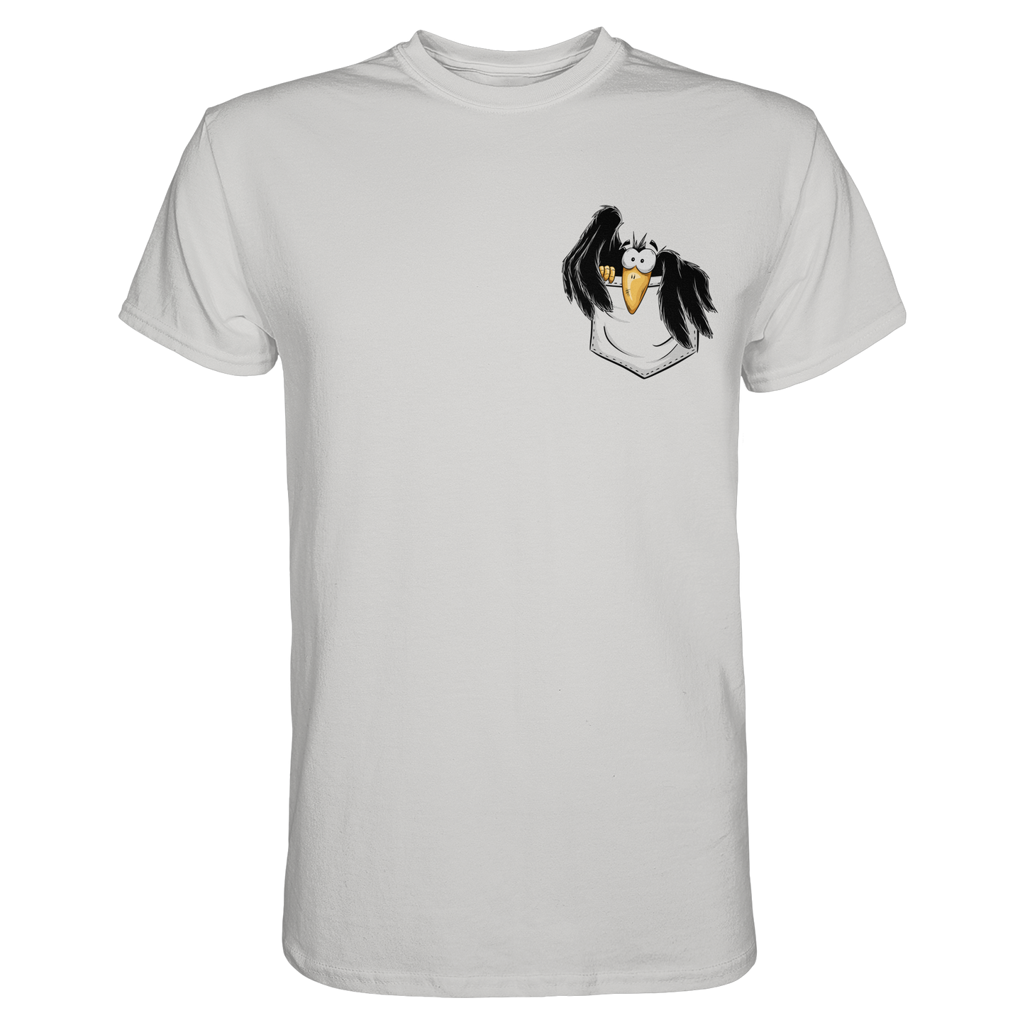 Kleiner Rabe | schwarze Krähe In Tasche - Premium Shirt