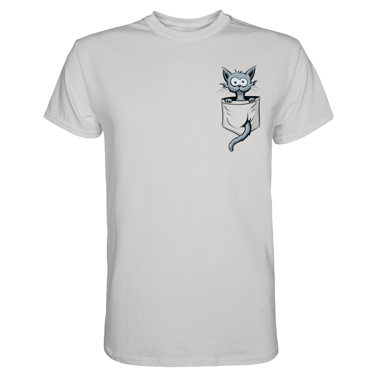 Verrückte Katze in Deiner Brust-Tasche - Premium Shirt