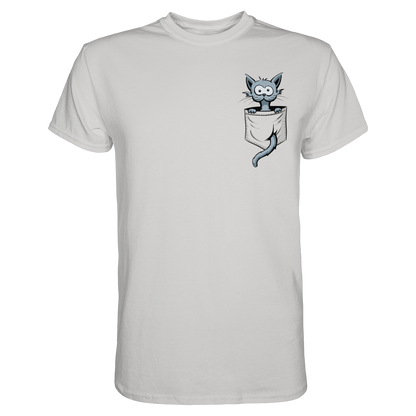 Verrückte Katze in Deiner Brust-Tasche - Premium Shirt