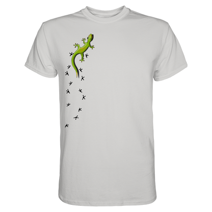 Kletternder Gecko mit Spuren - Premium Shirt