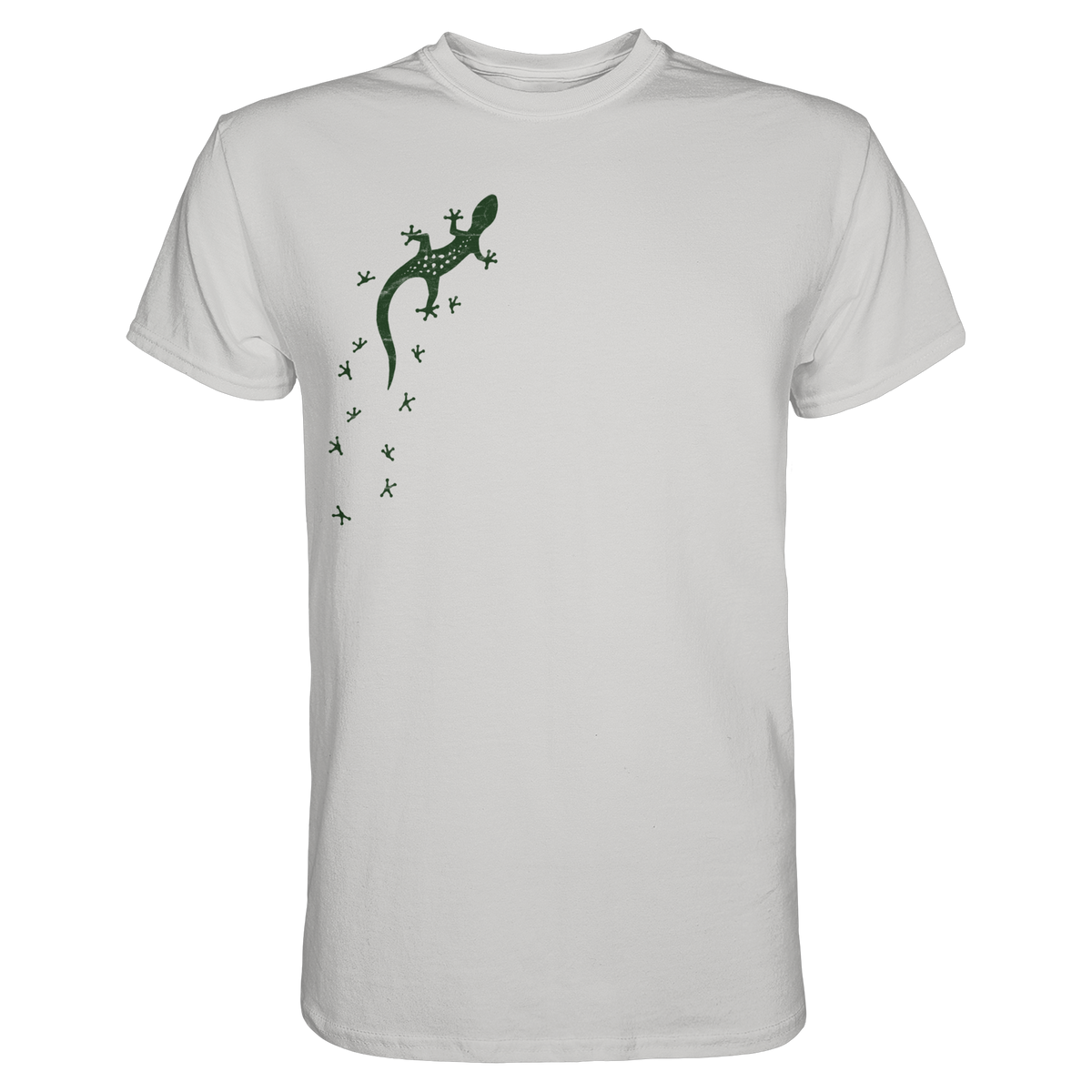 Gecko Eidechse Silhouette dunkel - Premium Shirt