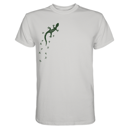Gecko Eidechse Silhouette dunkel - Premium Shirt