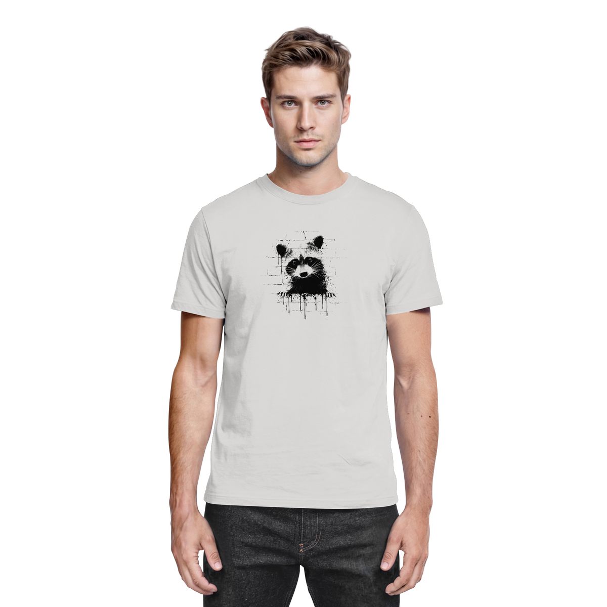 Funky Street Art Waschbär - Premium Shirt