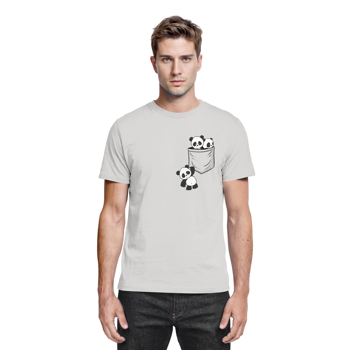 Kawaii Pandas in der Tasche - Premium Shirt