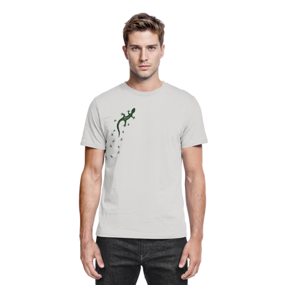 Gecko Eidechse Silhouette dunkel - Premium Shirt