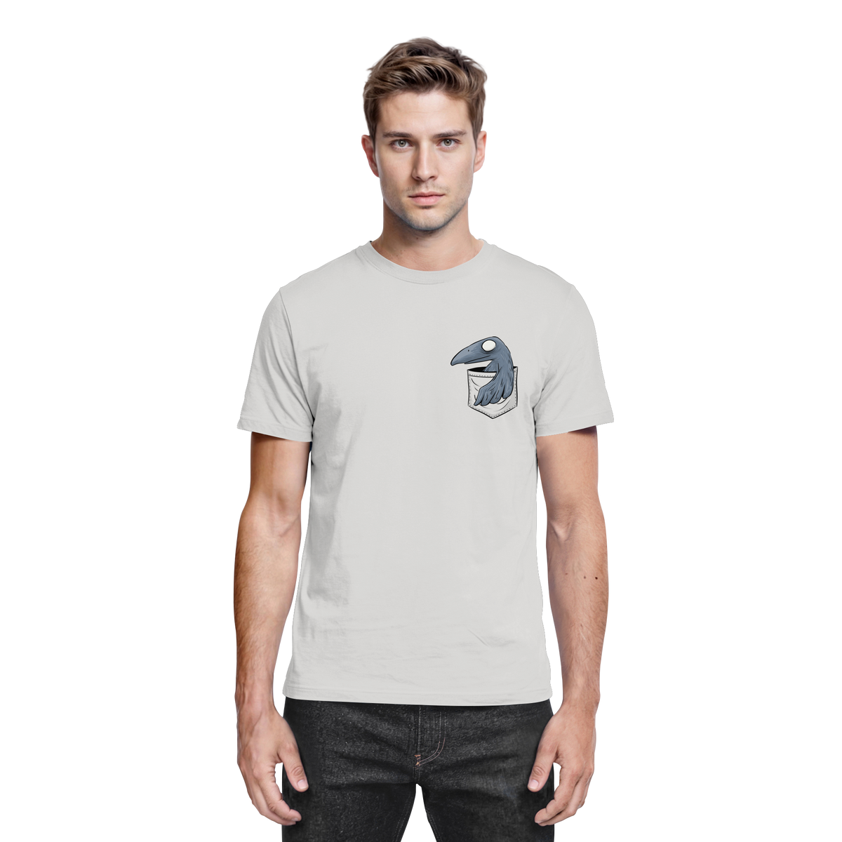 Grufti Rabe Krähe in der Tasche - Premium Shirt