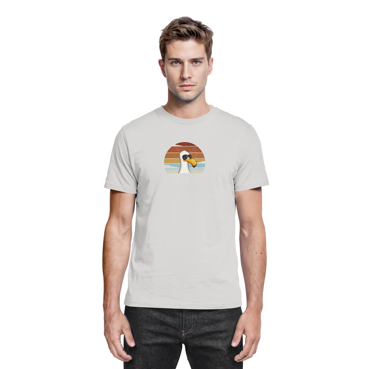 Cool lässige Retro Möwe - Premium Shirt