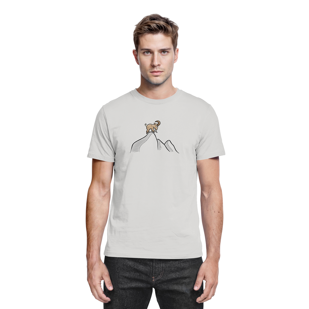Ziegenbock in den Bergen - Premium Shirt