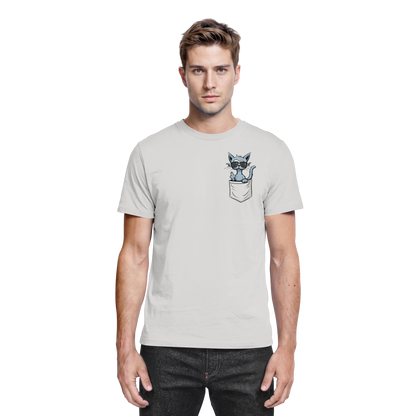 "Fuck Off" Mittelfinger Katze in der Tasche - Premium Shirt