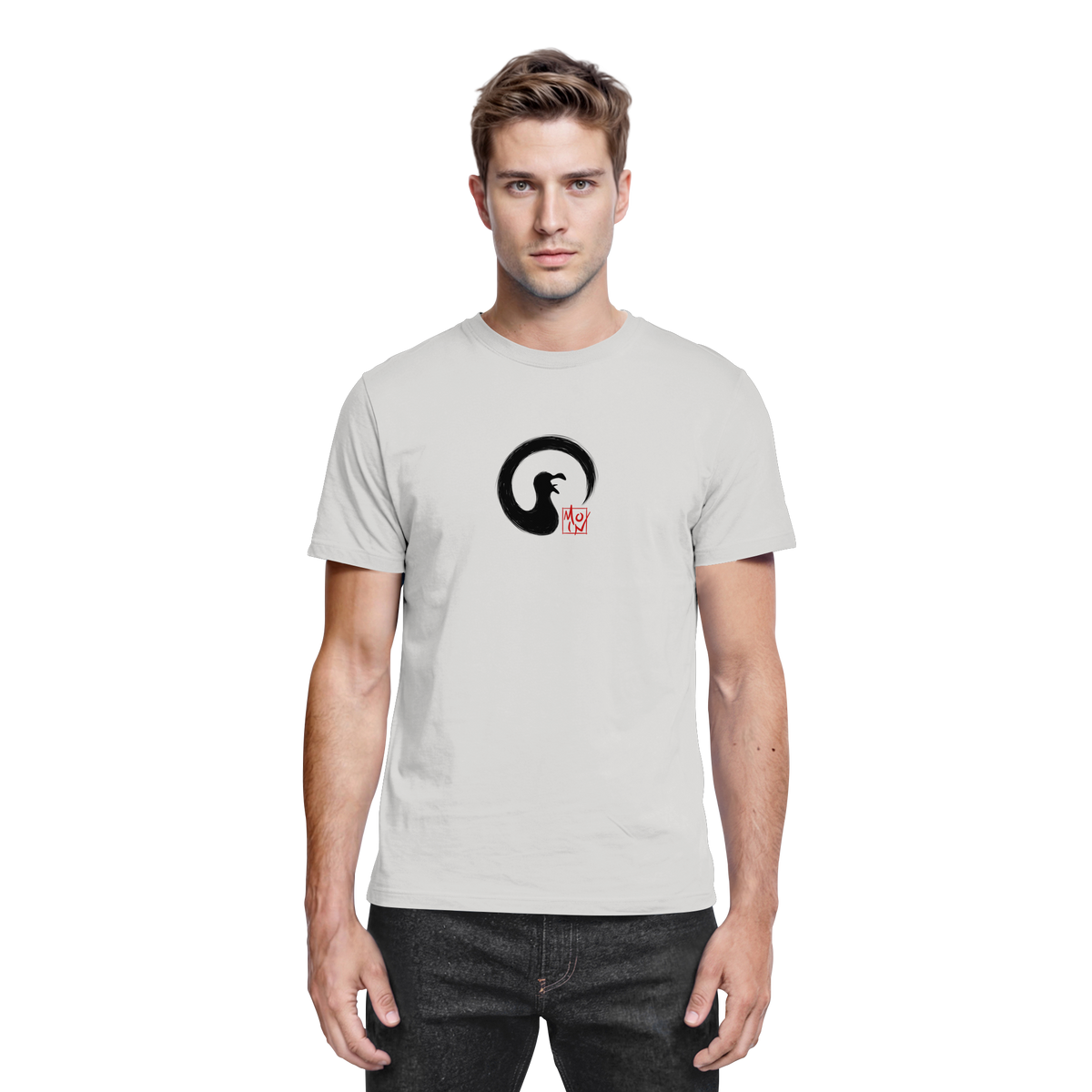 Moin kreischende japanische Enso Möwe - Premium Shirt