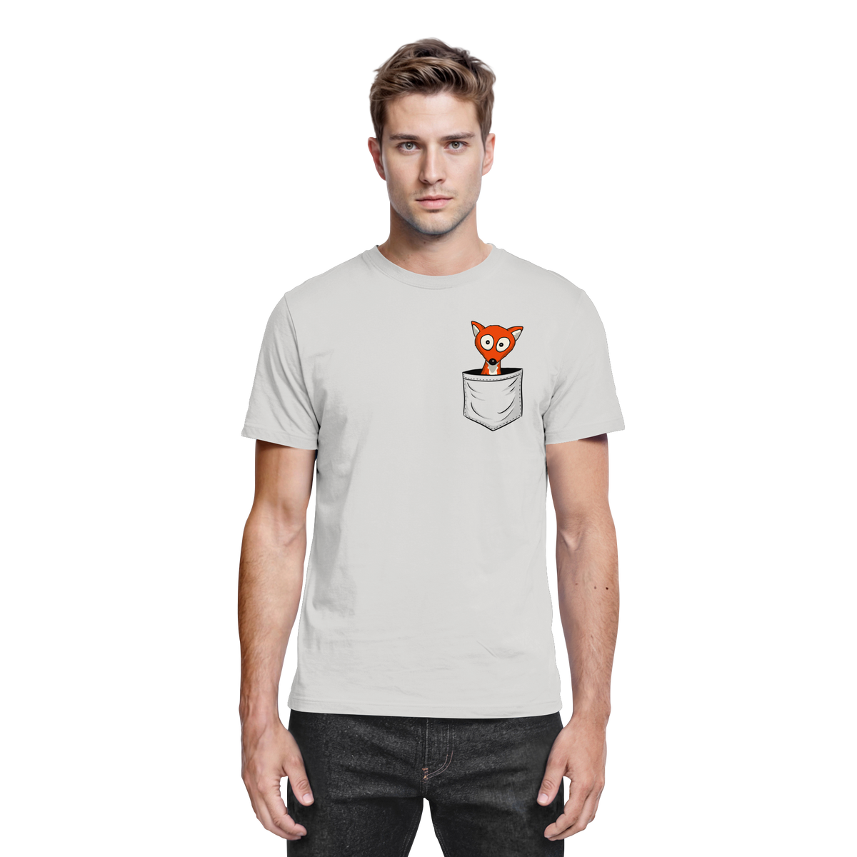 Fuchs in der Brusttasche | Taschen-Fuchs - Premium Shirt