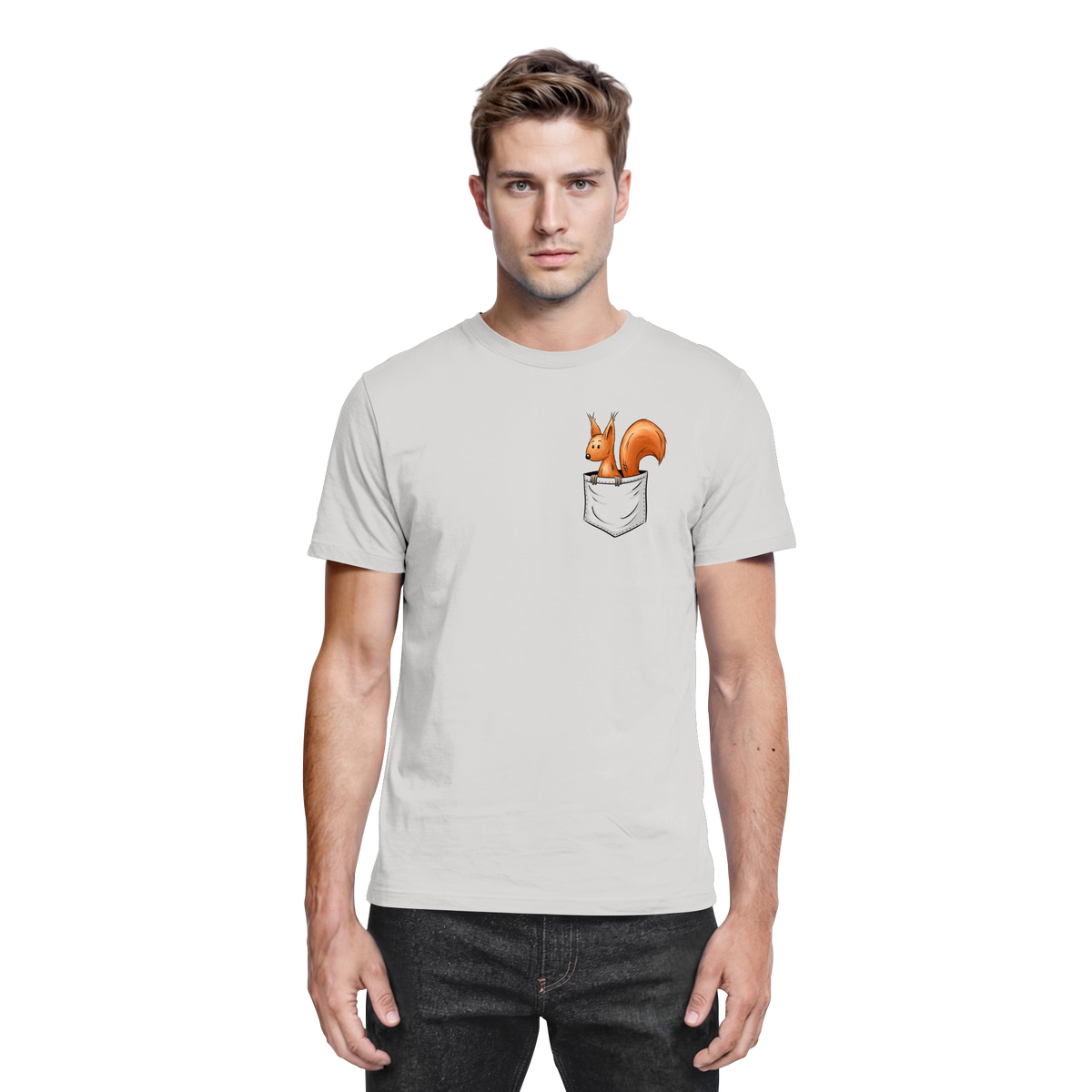 Lässiges Eichhörnchen In Tasche - Premium Shirt