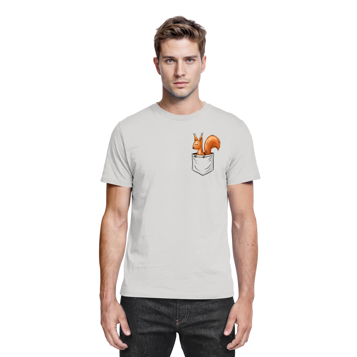 Lässiges Eichhörnchen In Tasche - Premium Shirt