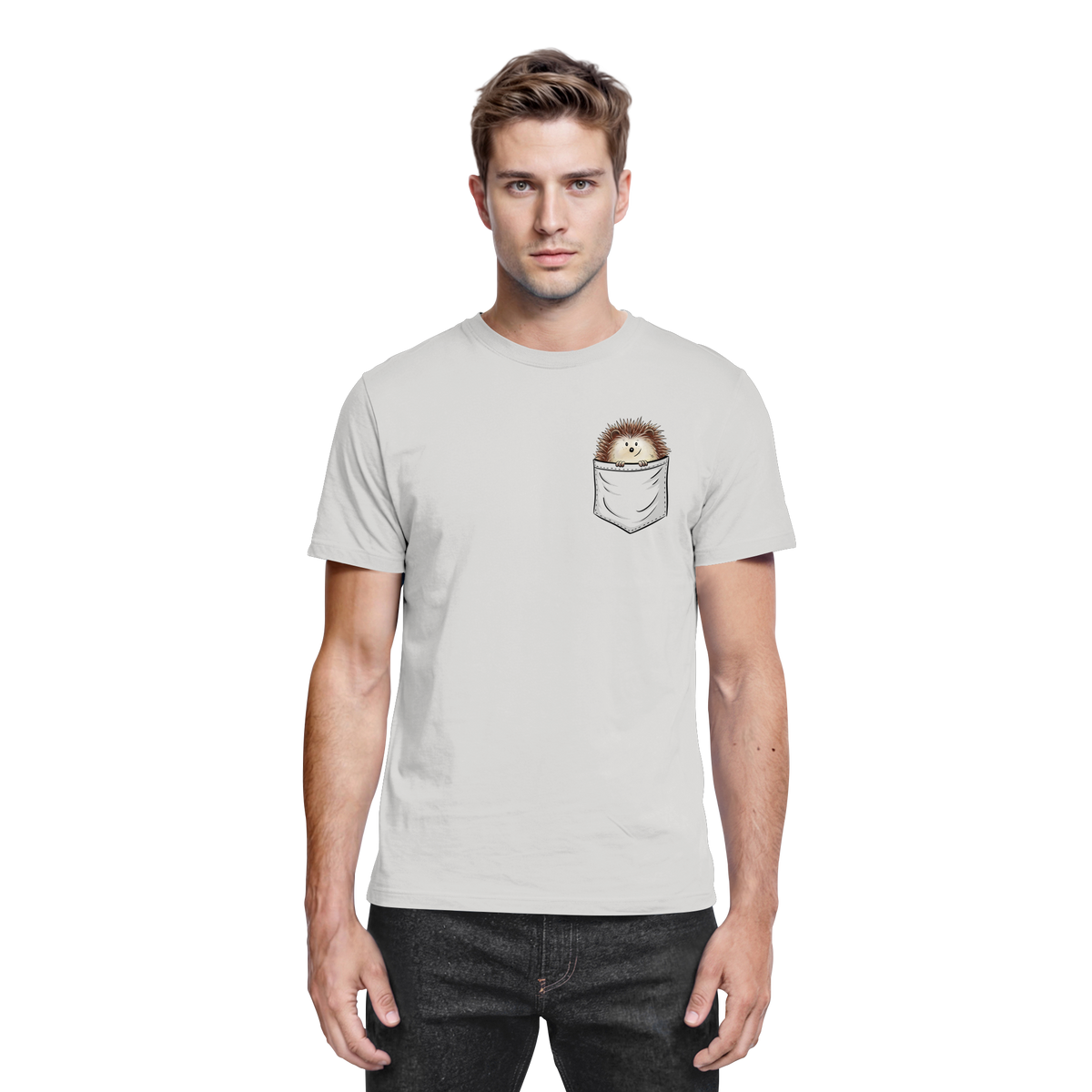 Lustiger Igel in Deiner Brust-Tasche - Premium Shirt