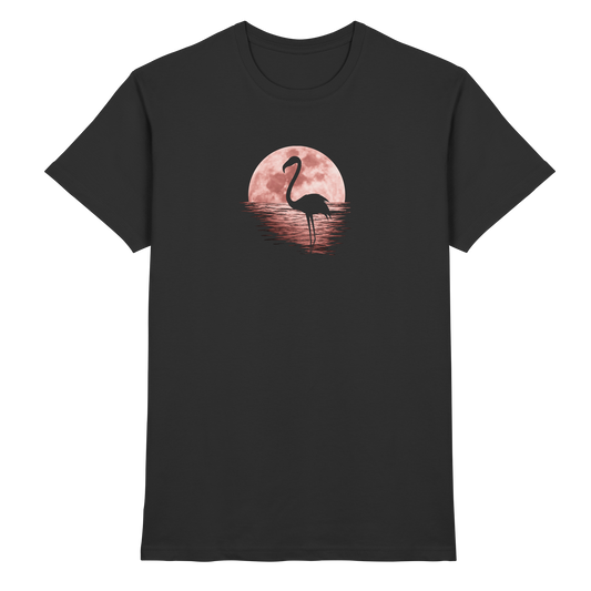 Rosa Vollmond Flamingo - Premium Shirt