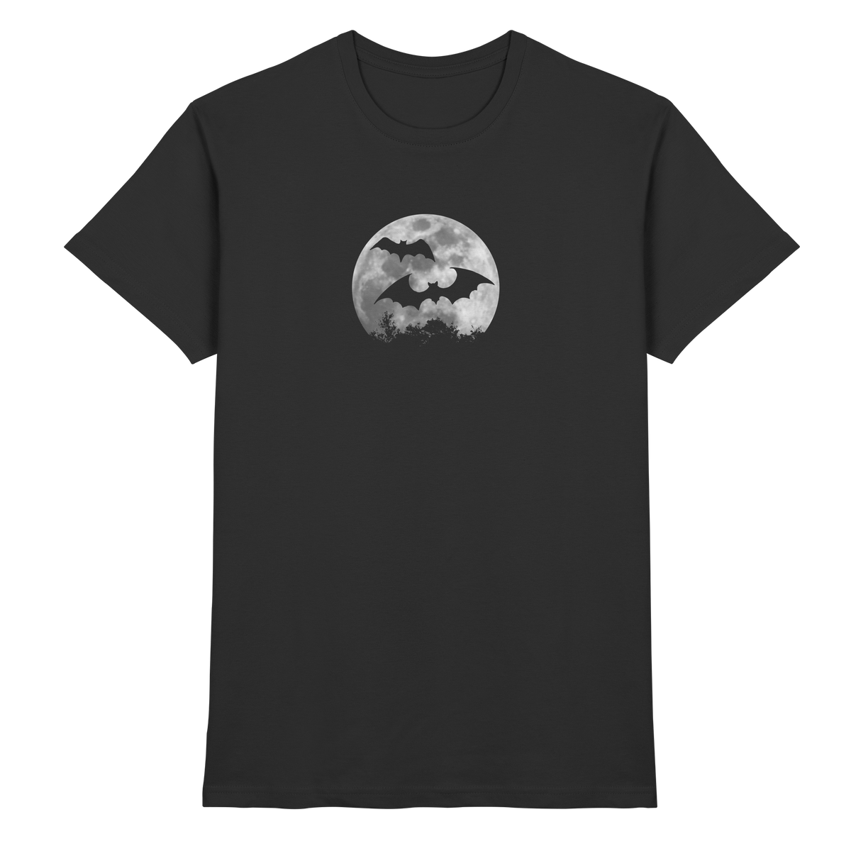Fledermaus Silhouetten bei Vollmond - Premium Shirt