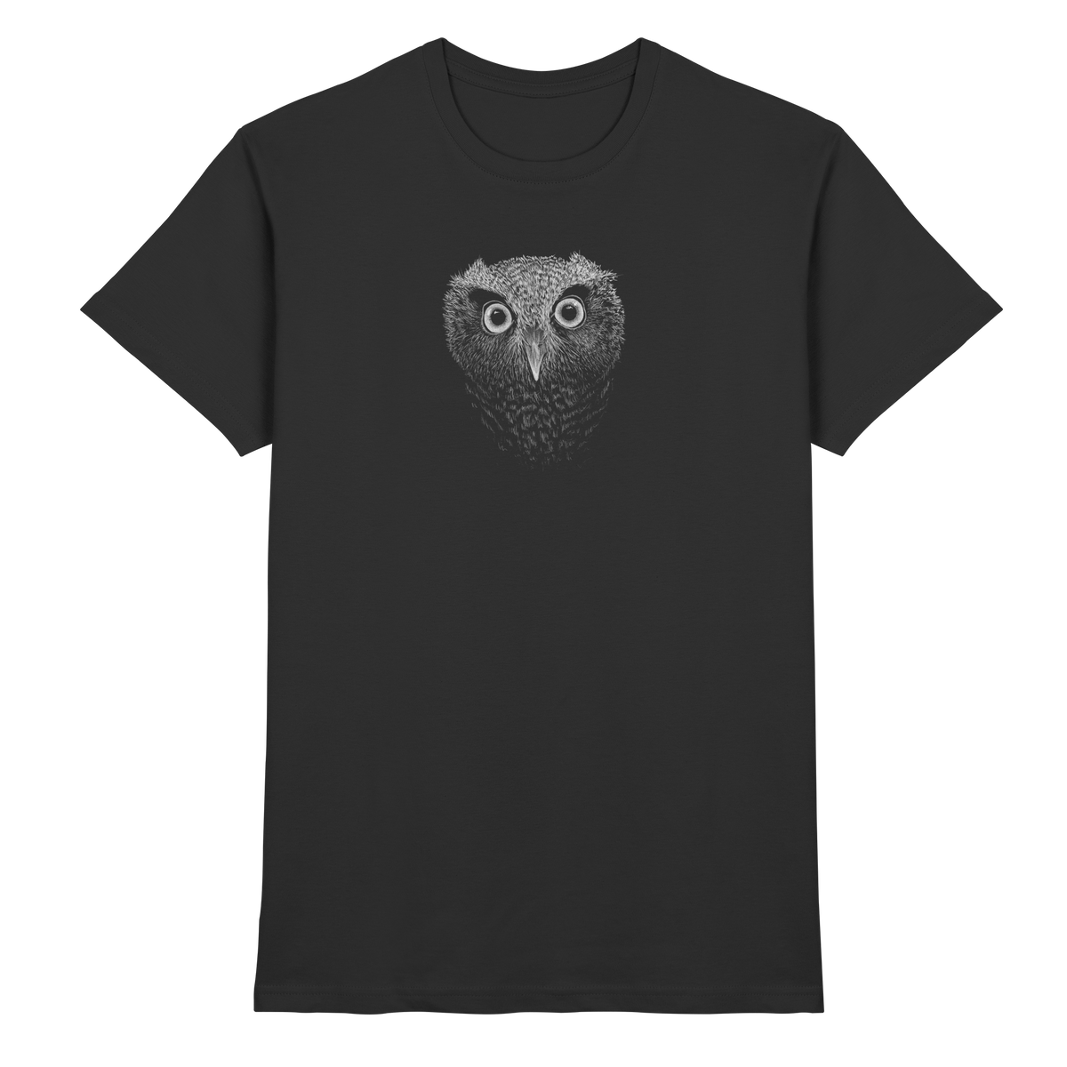 Eule Kritzelkunst Illustration - Premium Shirt