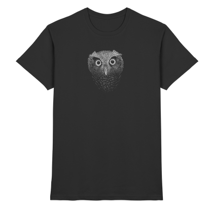 Eule Kritzelkunst Illustration - Premium Shirt