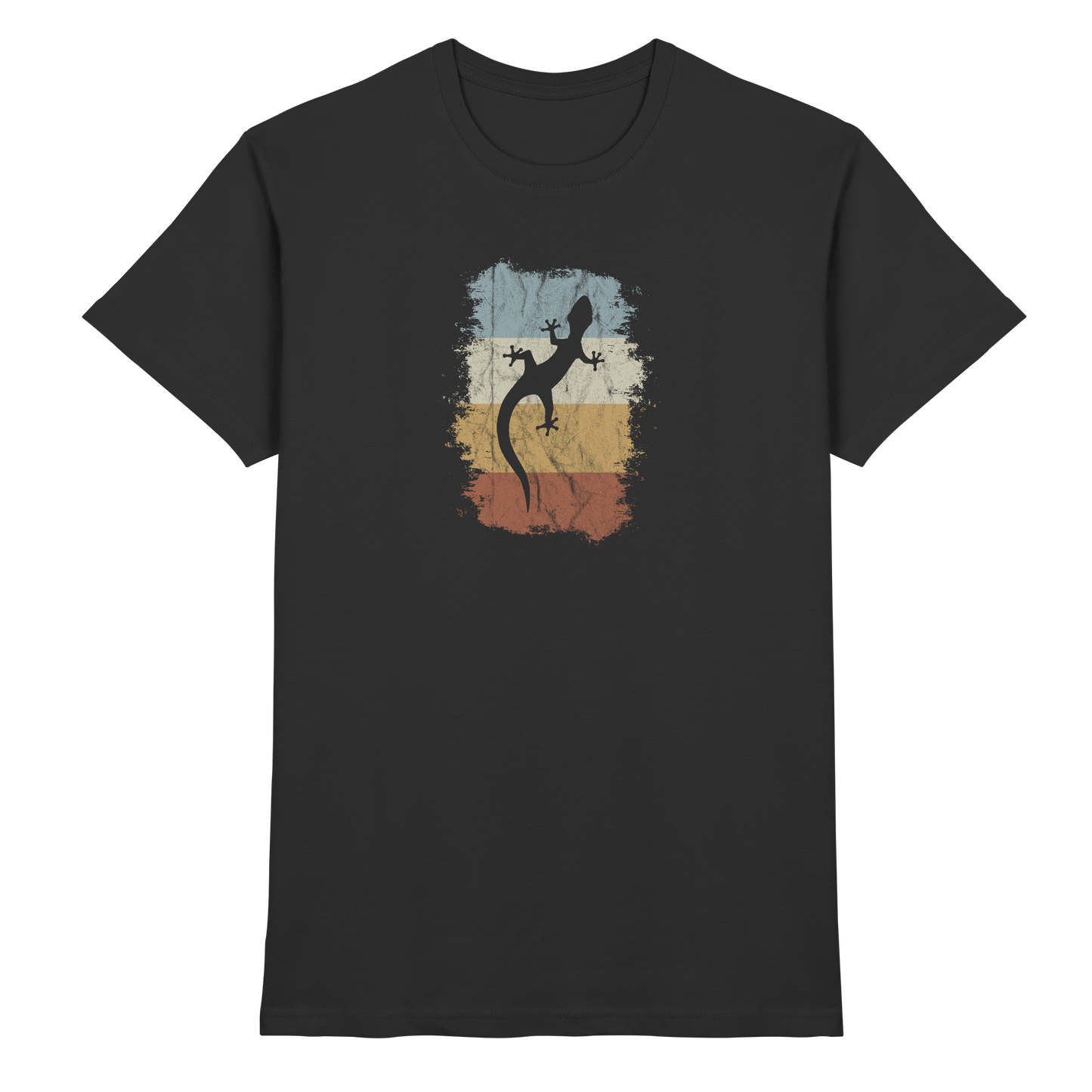 Retro Gecko Salamander Silhouette - Premium Shirt