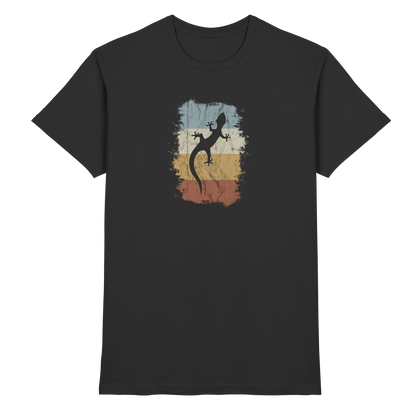 Retro Gecko Salamander Silhouette - Premium Shirt