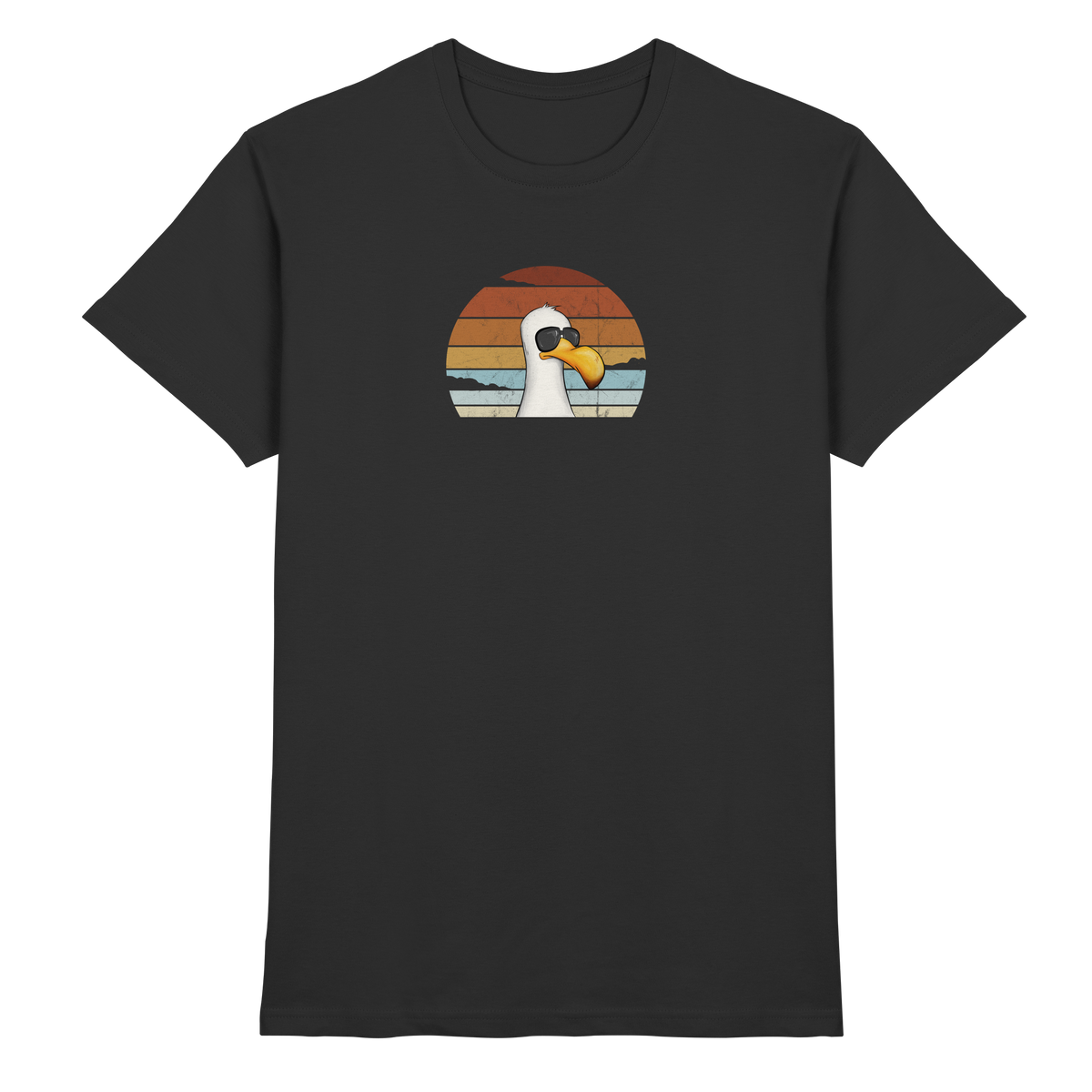 Cool lässige Retro Möwe - Premium Shirt