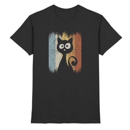 Retro Katze Silhouette - Premium Shirt